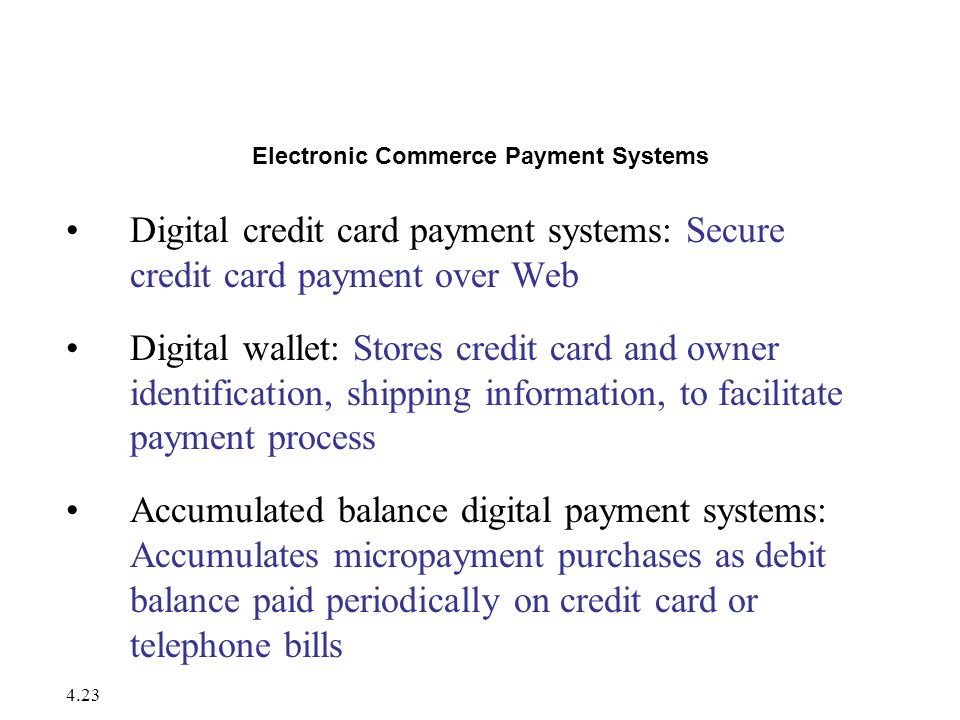 E-commerce payment system